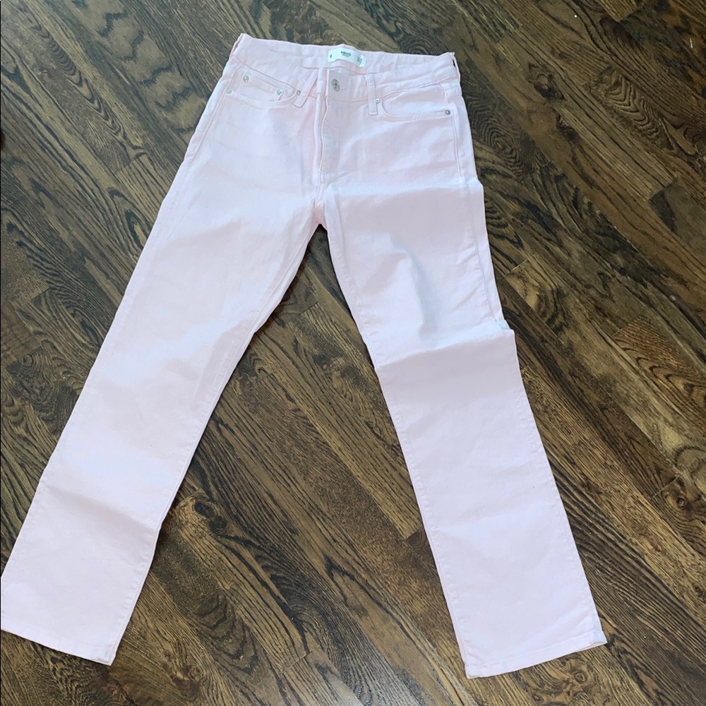 Mango Light Pink Straight-Leg Jeans 4